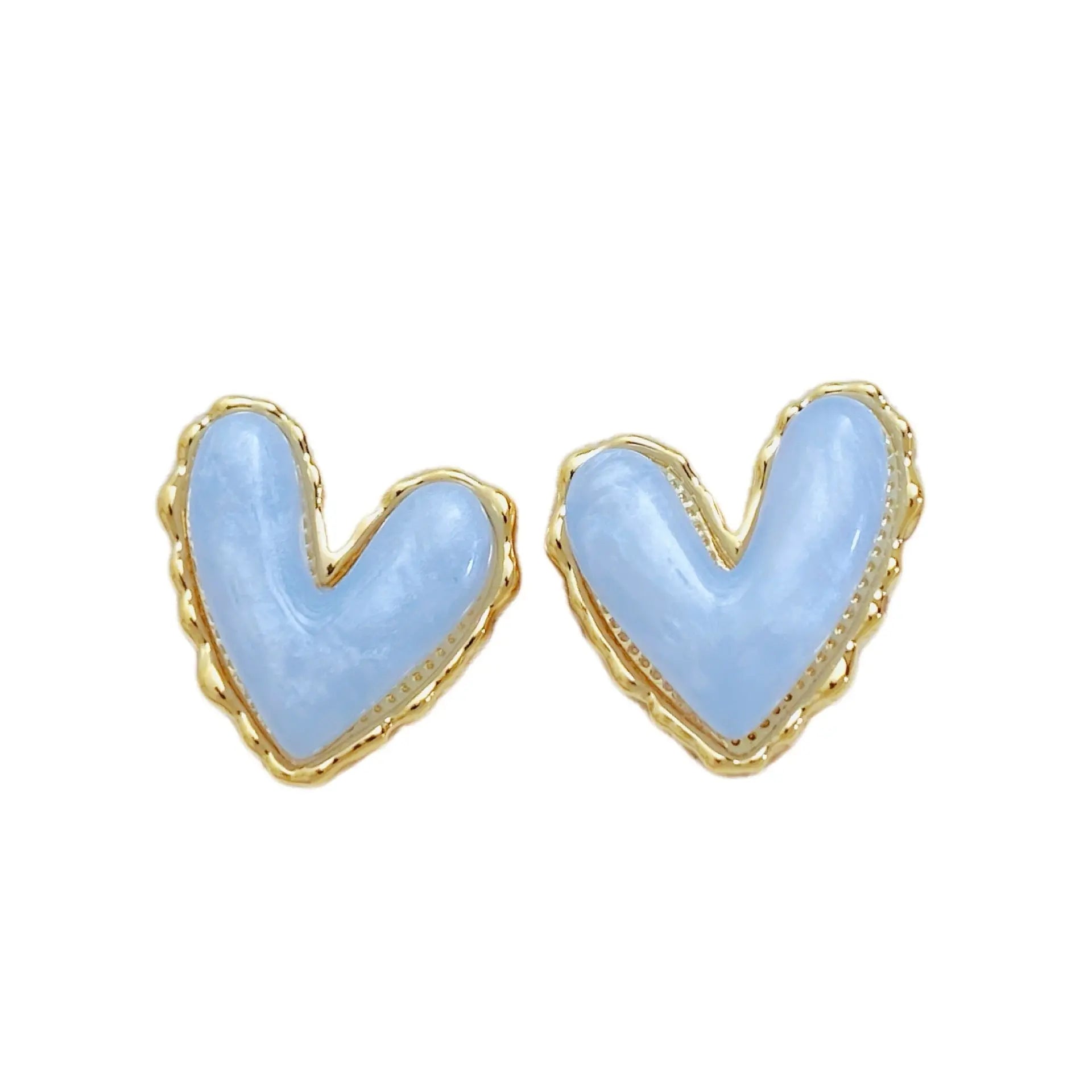 Fruit Color Love Heart Stud Earrings Female Simple Elegant Sweet - Norellé