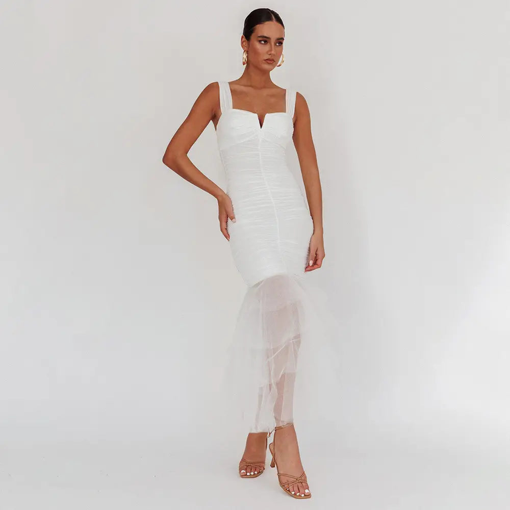 Patchwork Suspender Dress