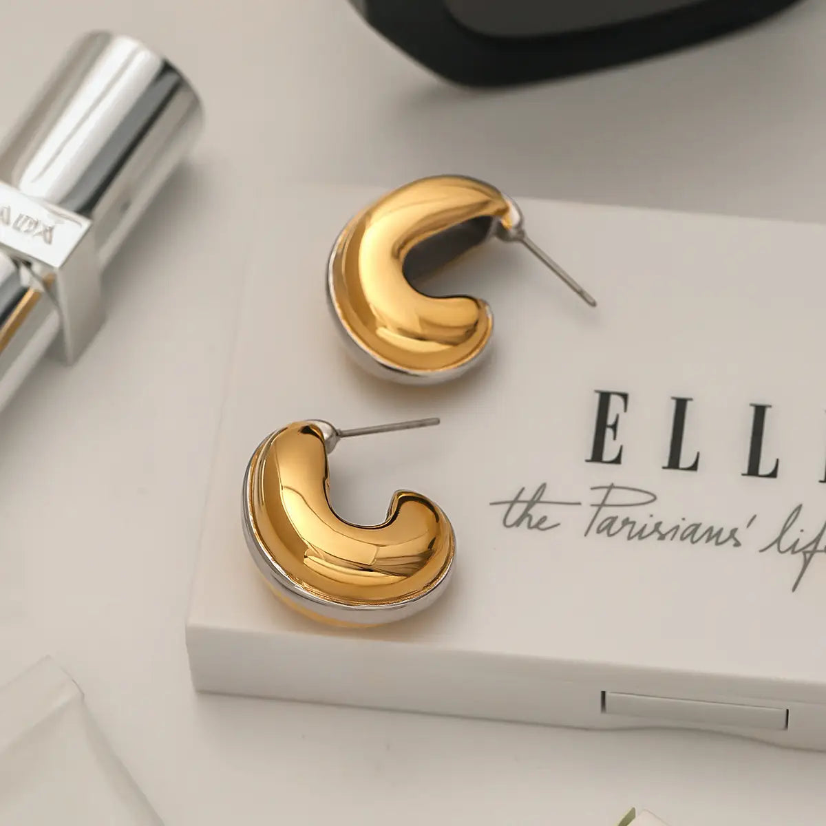 Titanium Steel Earrings Niche Stainless