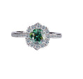 S925 Silver Moissanite Star River Diamond Ring Platinum Plated - Norellé
