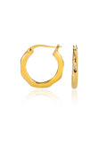European And American Fashion 18K Gold-plated Square Inlaid Fashion Sense Titanium Steel Earrings - Norellé