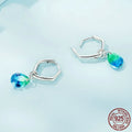 Sterling Silver S925 Water Drop Earrings Simple Gradient - Norellé