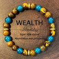 A Wealth-attracting Tiger's Eye Stone Bracelet - The Natural Beads Symbolize Wealth And Bring Abundance And Prosperity. It Is A Crystal Bracelet Jewelry Gift That Brings Peace And Good Luck - Norellé