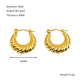 Titanium Steel Round Twist Stud Earrings High Sense - Norellé