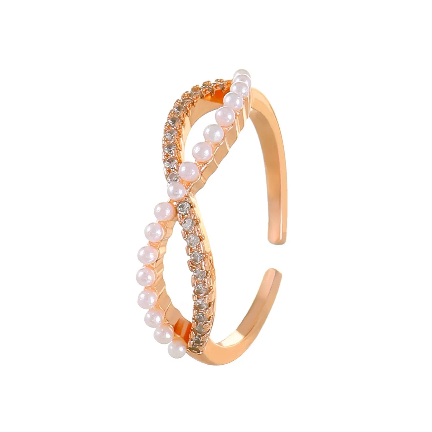 Diamond Oil-spot Glaze Flowers Ring - Norellé