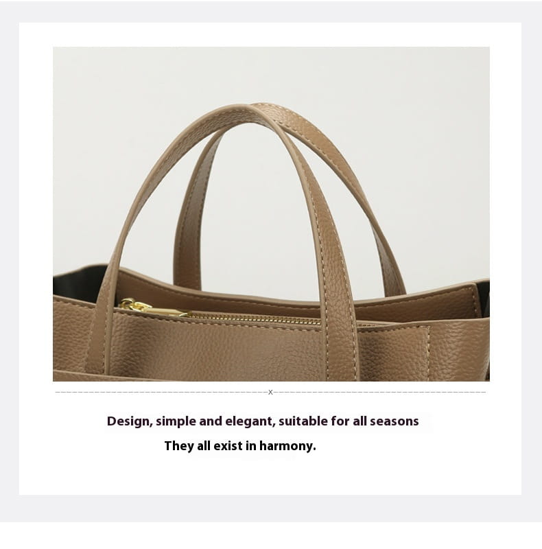 Tote Bag Large Capacity Multi-compartment Soft Surface Messenger