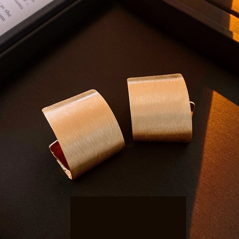 Electroplating Brushed Earrings Bangle Jewelry Suit Advanced Sense Ornament - Norellé