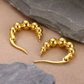 European And American Fashion 18K Gold-plated Square Inlaid Fashion Sense Titanium Steel Earrings - Norellé