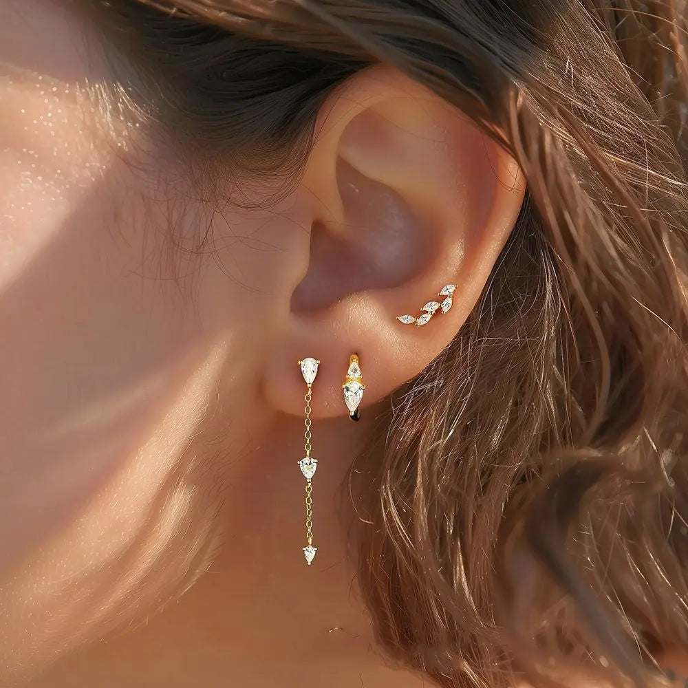 S925 Sterling Silver Mori Style Branch Leaf Stud Earrings For Women Affordable Luxury Fashion - Norellé