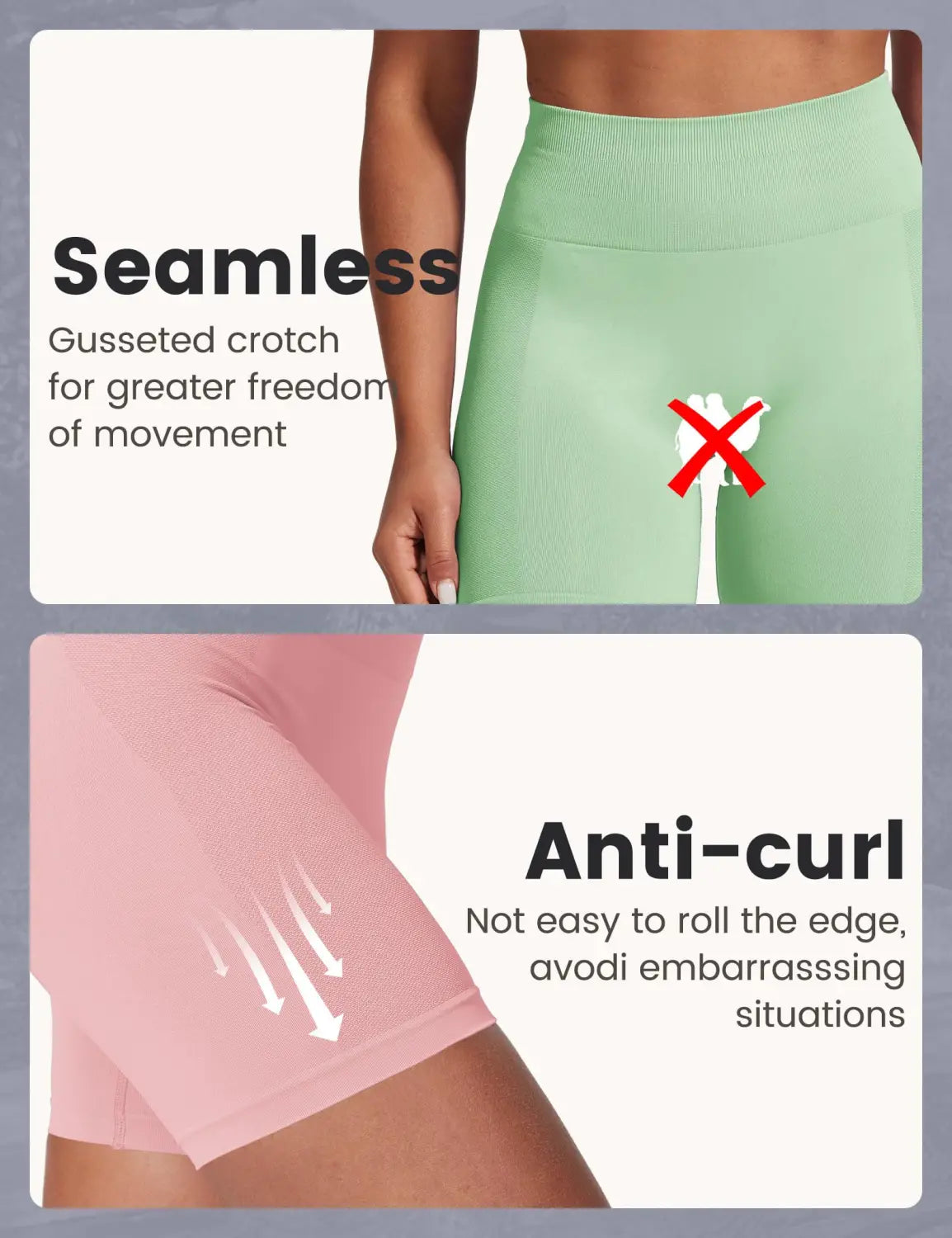 Yoga Pants - Five Points High Waist Seamless Solid Color Cream White