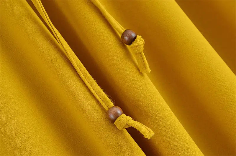 Summer Lace-up Hanging Collar Sleeveless Dress