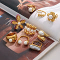 Pearl Ring Titanium Steel No Fading - Norellé