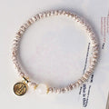 Single-wrap Bracelet Crescent Moon High Density Smooth And White - Norellé