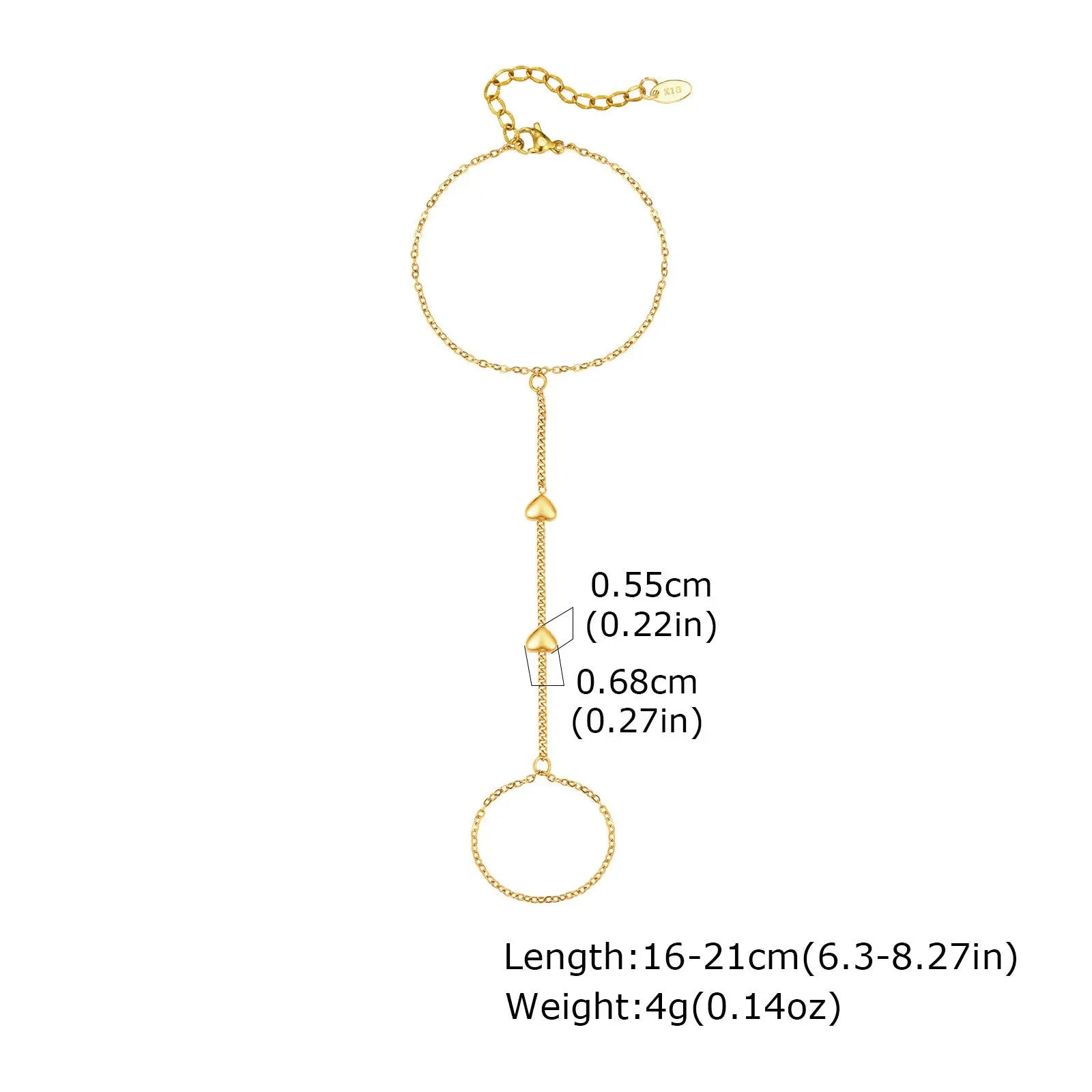 Stainless Steel Hand Support Chain Snake Chain Double Layer Twin - Norellé