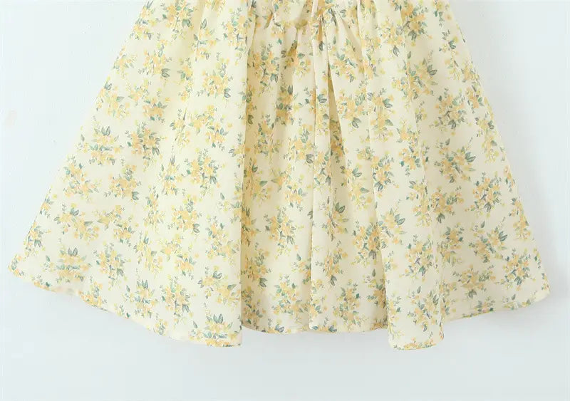 Pastoral Style Halter Backless Sexy Mini Dress Women