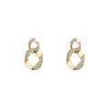 Retro Minority Design Sense Simple Personality Diamond Micro-inlaid Female Ear Rings - Norellé