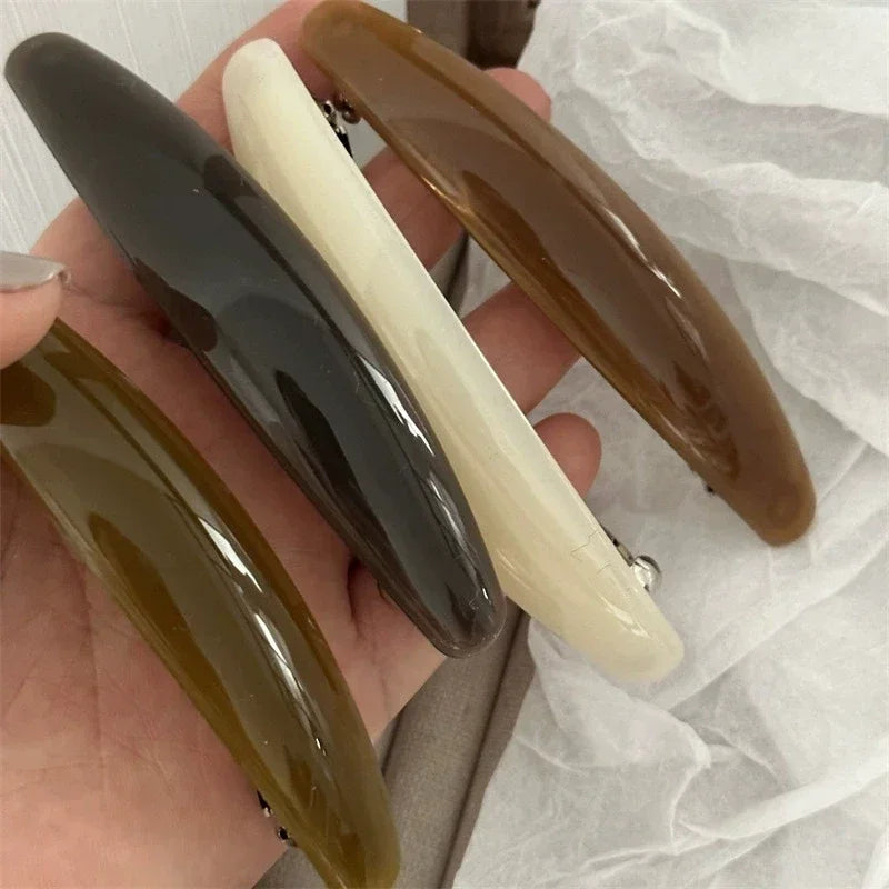 Chic Hair Clips Plain Color Acrylic French Clip