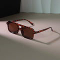 Classic Rectangle Sunglasses Women - LeopardBrown / other