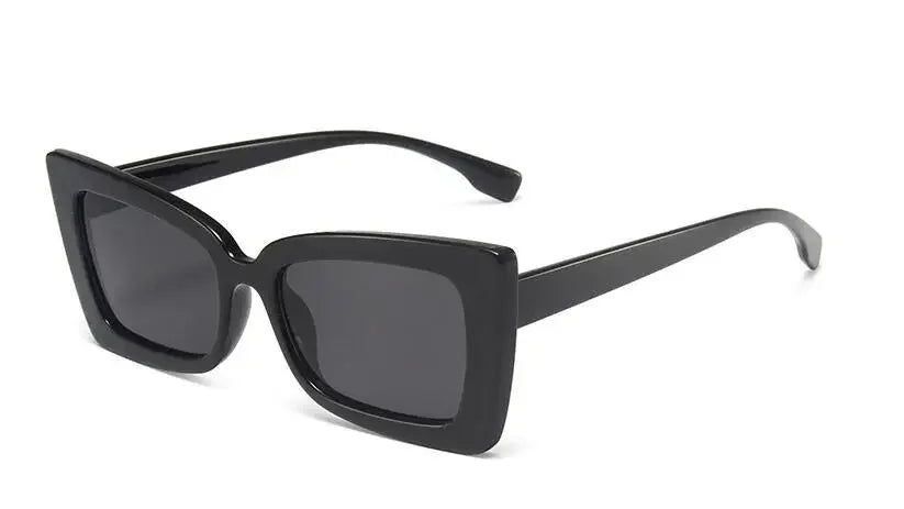 Classic Retro Square Sunglasses Women - black / As shown