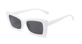 Classic Retro Square Sunglasses Women - white black / As shown