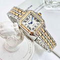 Classic Retro Square Waterproof Women’s Diamond-embedded Watch - Golden White Noodles - electronic accessories