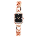 Classic Style Rectangular Women’s Quartz Watch - Rose Gold Black - electronic accessories