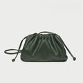 Cloud-patterned Ruffles Women’s Underarm Bag - Large dark green