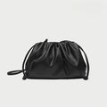 Cloud-patterned Ruffles Women’s Underarm Bag - Large Size in Black
