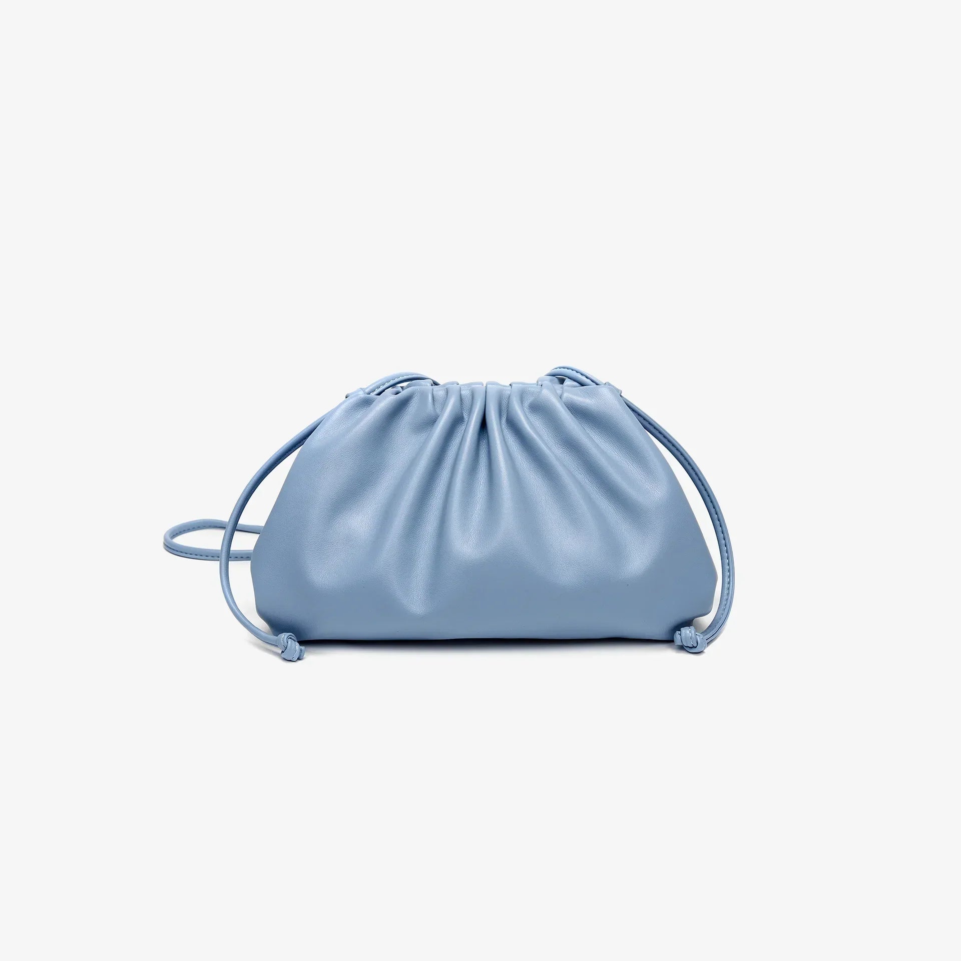Cloud-patterned Ruffles Women’s Underarm Bag - Medium Lake Blue