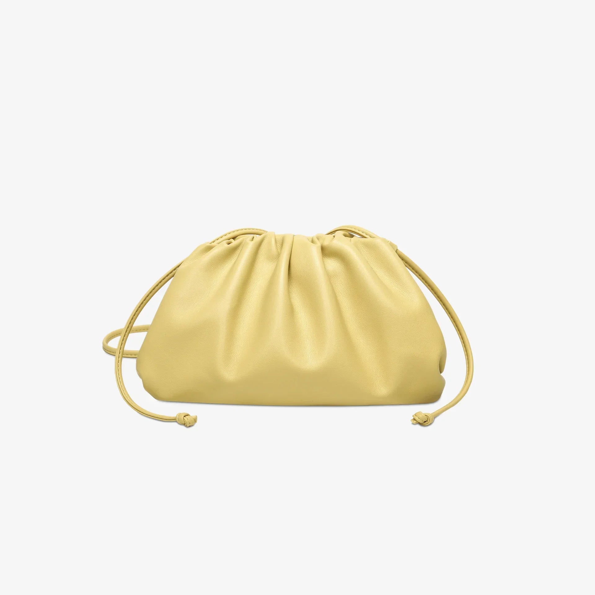 Cloud-patterned Ruffles Women’s Underarm Bag - Medium light yellow