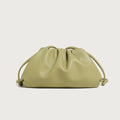 Cloud-patterned Ruffles Women’s Underarm Bag - Small size matcha color