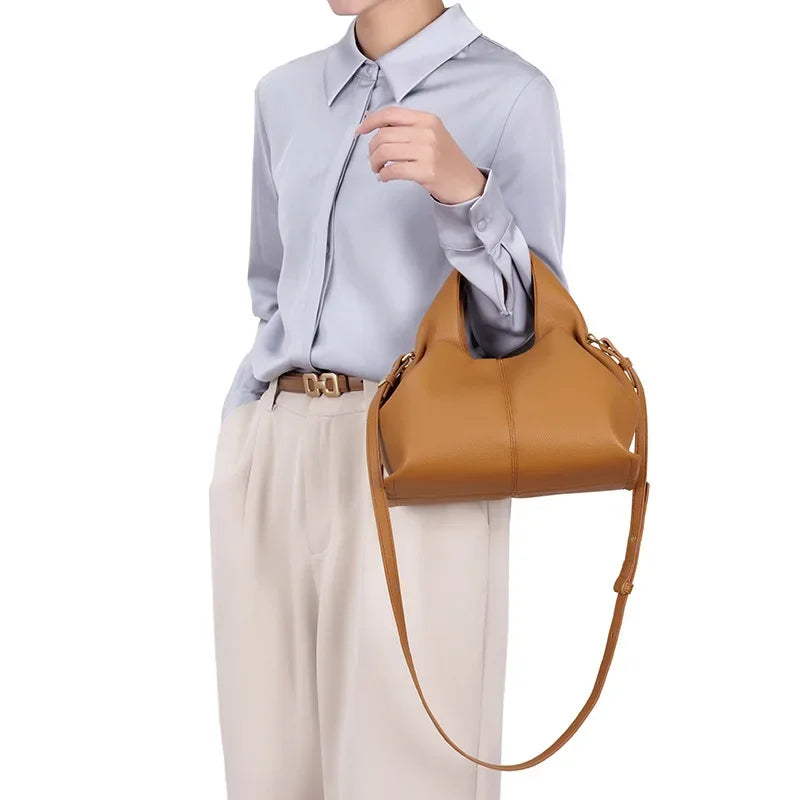 Cloud Shaped Handbag Single Shoulder Crossbody Soft PU Leather