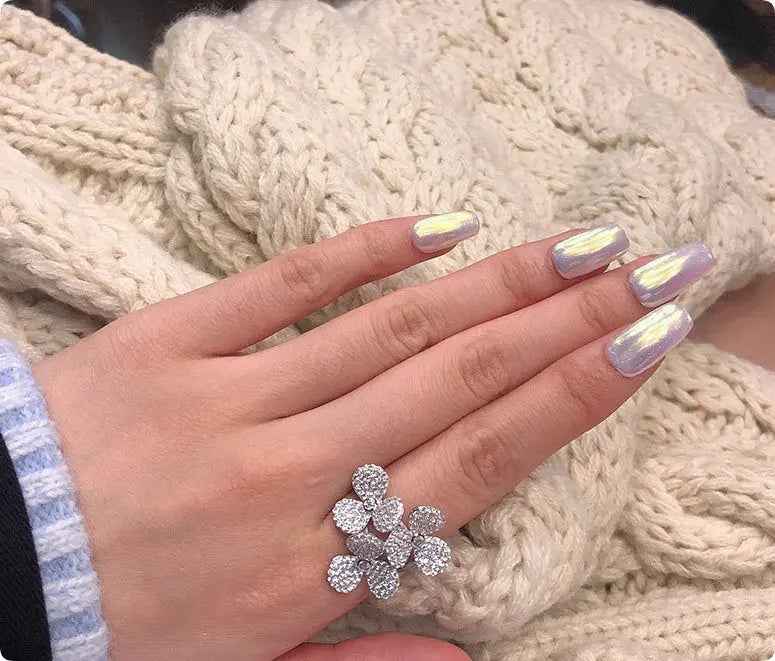 Clover Female Opening Sweet Instafamous All-match Ring - Adjustable - electronic accessories