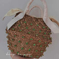 Colored Diamonds Hand-sewn Woven Bag