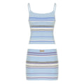 Colorful Striped Knitted 2 Piece Set Women - camis skirt / S