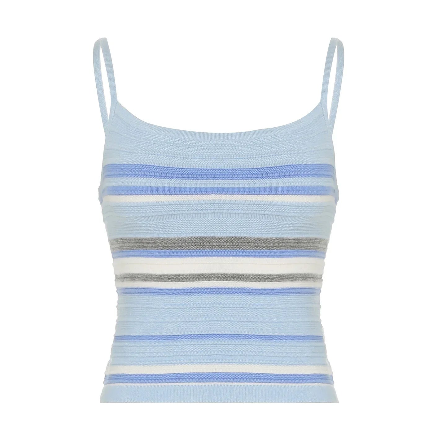 Colorful Striped Knitted 2 Piece Set Women - camisole / S