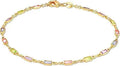 Colorful Women’s Crystal Glass Round Oval Square Colored Anklet - Rectangular - electronic accessories