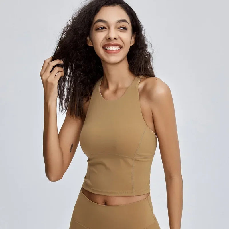 Comfy Cross Back Wide Strap Push-up Sports Bra