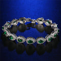 Copper Plating Inlaid Zircon Bracelet - Green Zirconium Platinum 039 - electronic accessories