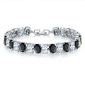 Copper Plating Inlaid Zircon Bracelet - Platinum Black Diamond 068 - electronic accessories
