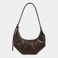 Cowhide Genuine Leather Half Moon Shoulder Bag