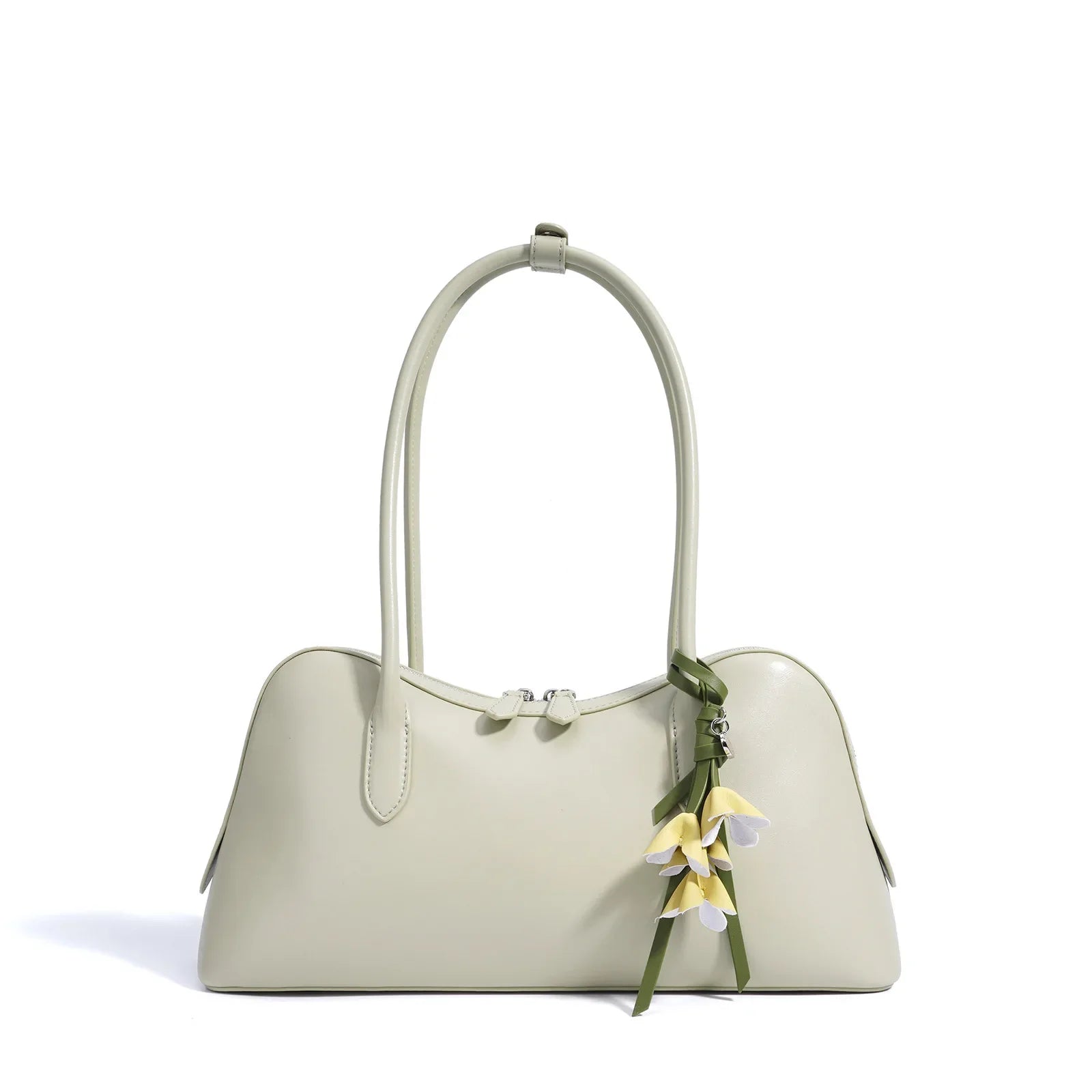 Cowhide Underarm Bag Genuine Leather - Fruit green / 35-11-18cm / CHINA