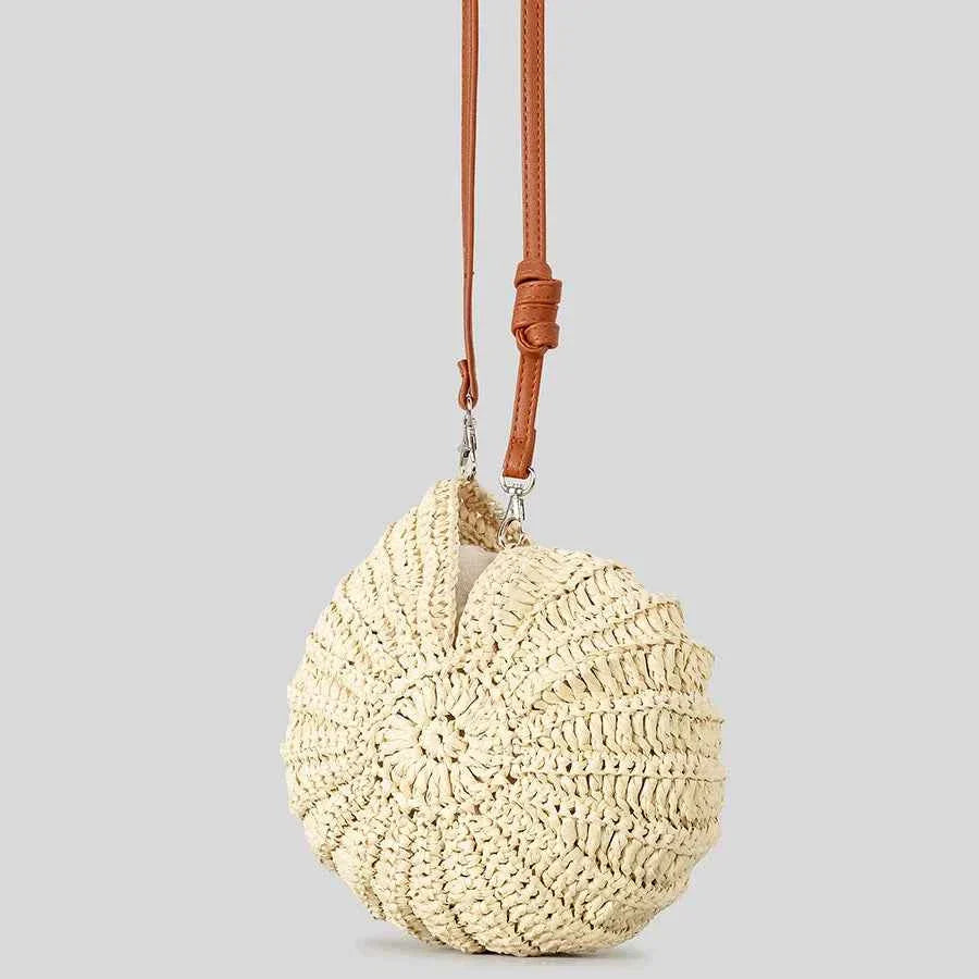 Creative Conch Design Straw Shoulder Bags