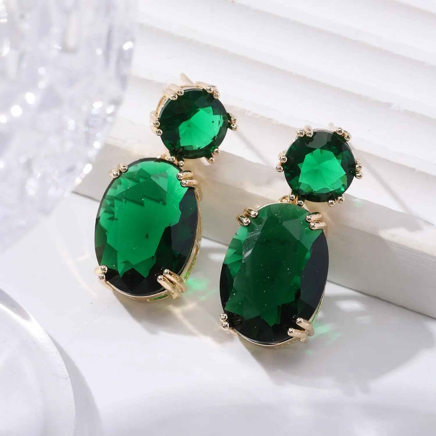Creative Personality Drop-shaped Alloy Oval Earrings - electronic accessories