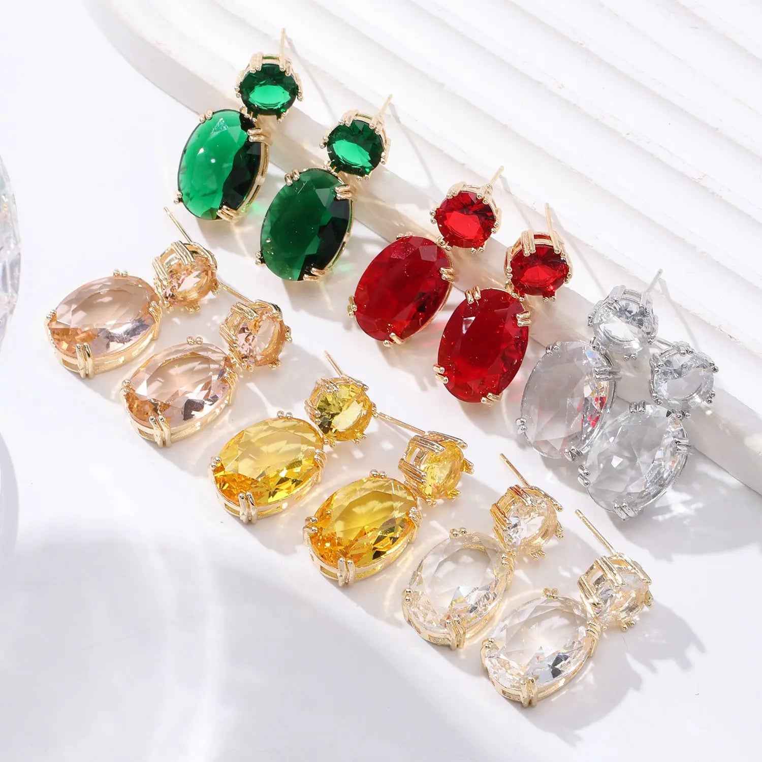 Creative Personality Drop-shaped Alloy Oval Earrings - electronic accessories