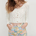 Crochet Tops for Women Knitted Summer Vests - B / L
