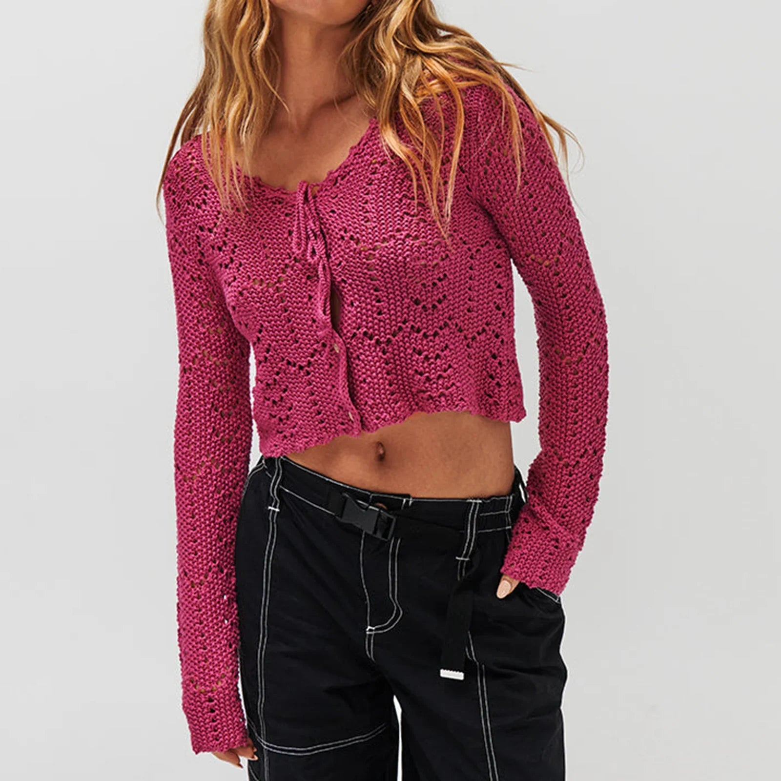 Crochet Tops for Women Knitted Summer Vests - D / S