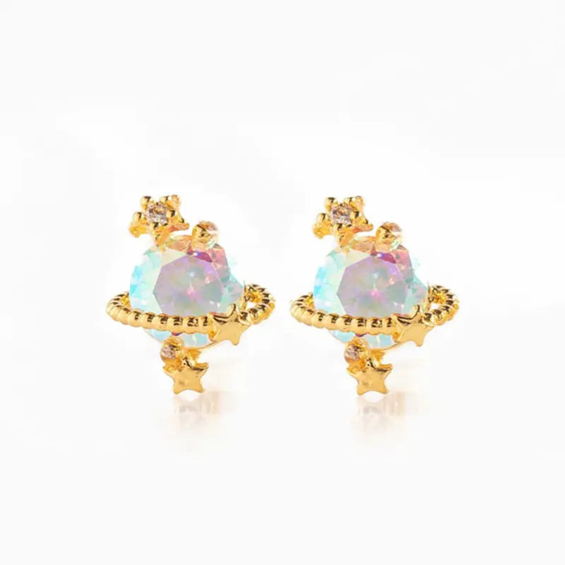 Cute Starry Sky Sweet Fairy Seat Ear Studs - EH00568 - electronic accessories