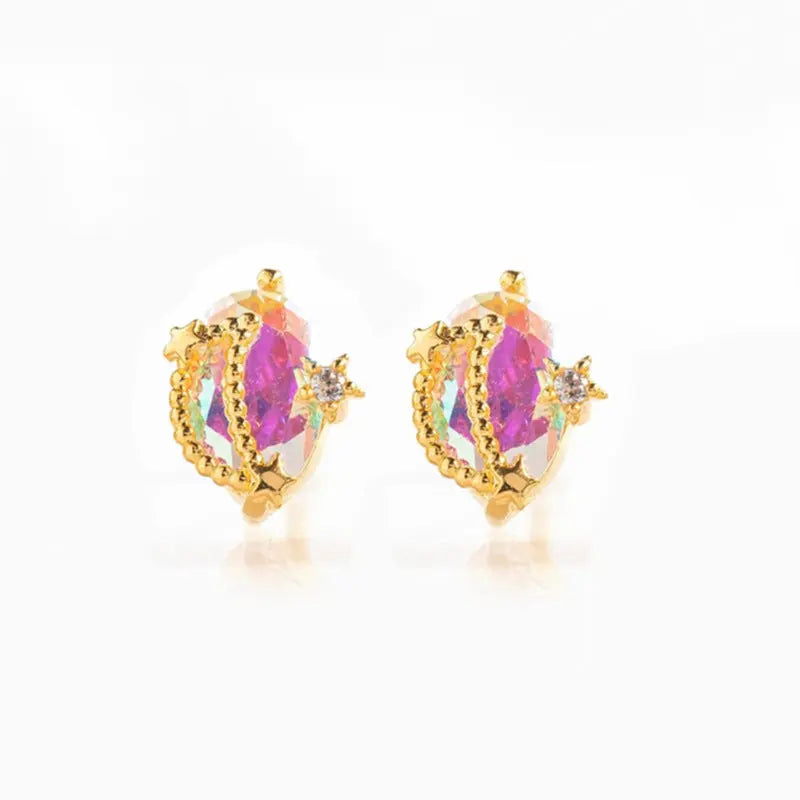Cute Starry Sky Sweet Fairy Seat Ear Studs - EH00569 - electronic accessories