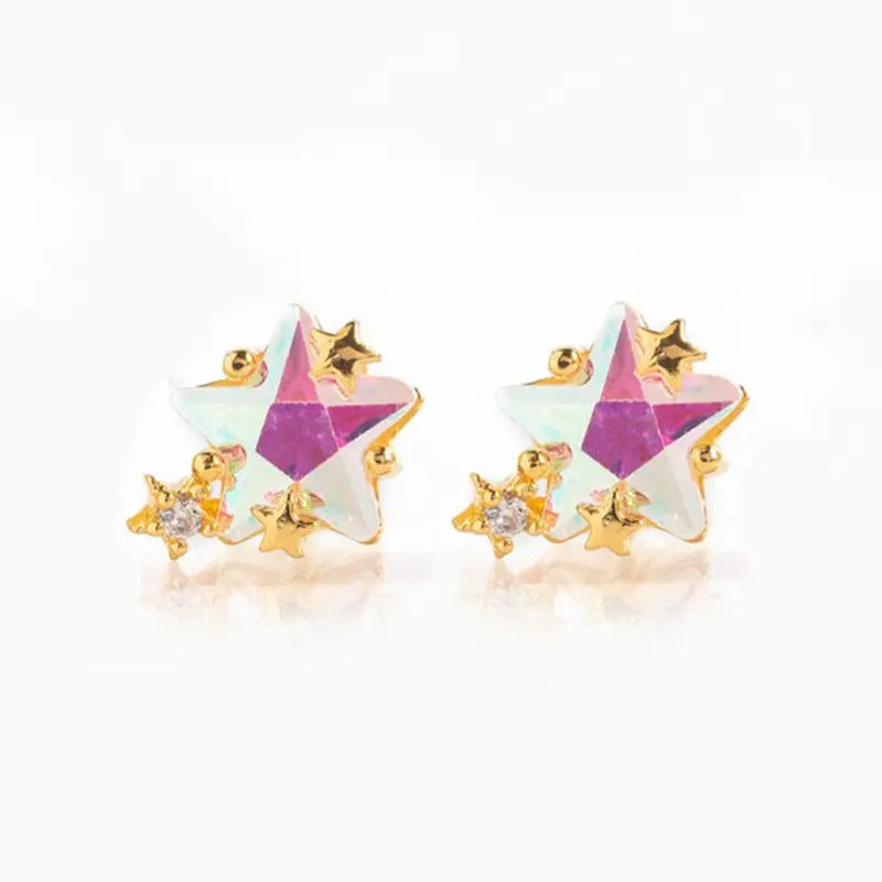 Cute Starry Sky Sweet Fairy Seat Ear Studs - EH00570 - electronic accessories